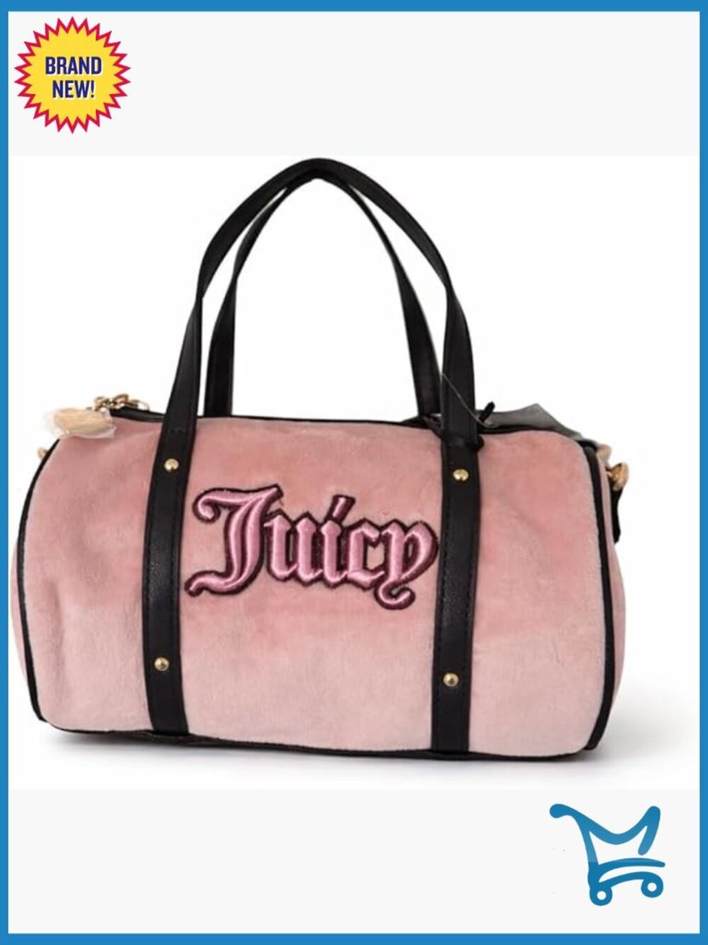 Mini Barrel Satchel with Top Handles and Shoulder Strap